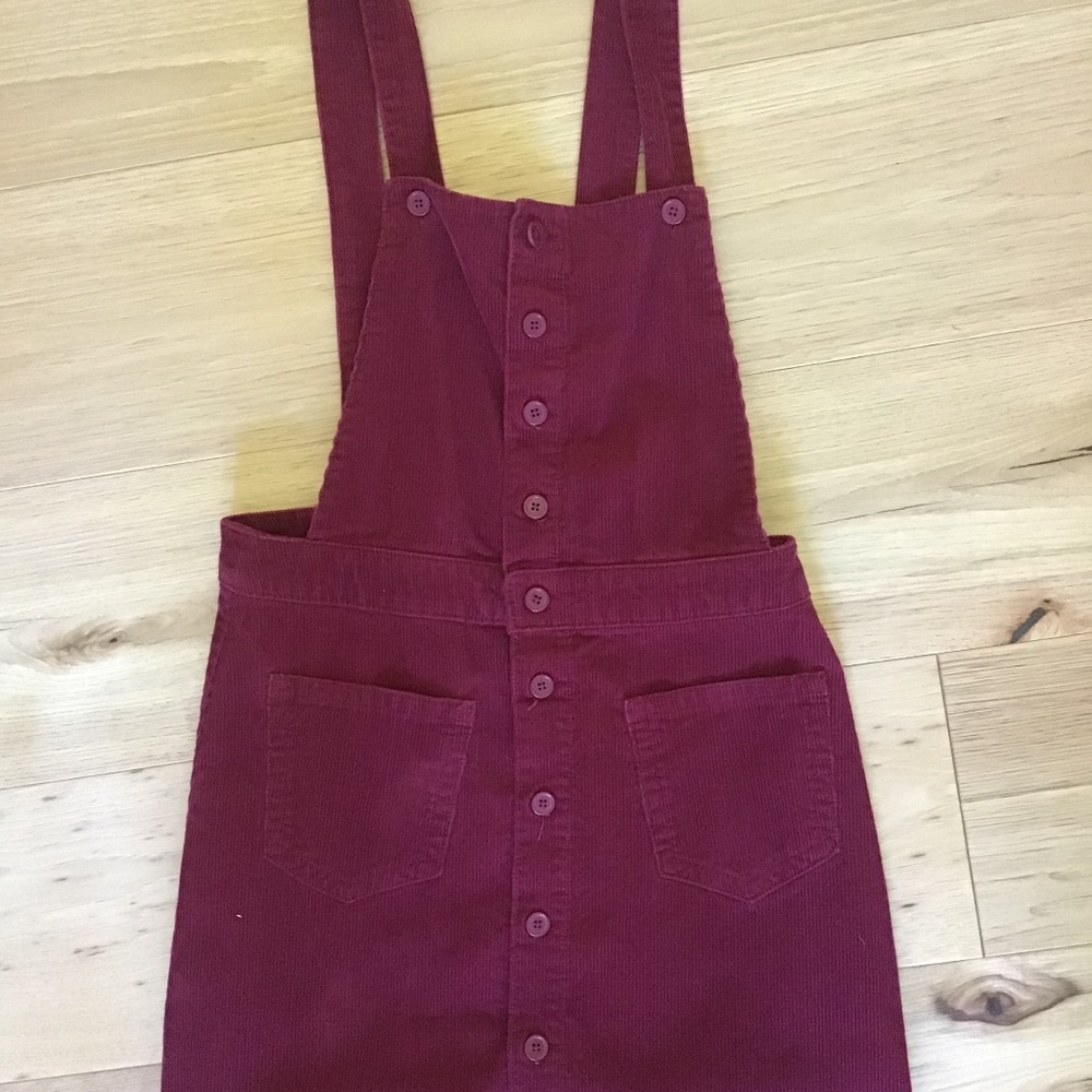 Burgundy, Corduroy Overall dress !!!
